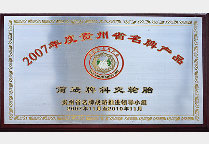 2007年度贵州省名牌产品